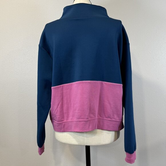 Nike Pro Womens 1X Colorblock Get Fit Icon Clash Half-Zip Training Sweatshirt - Picture 2 of 15